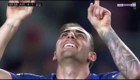 برشلونة حصد صدارة الدوري الاسباني من بوابة خيخون