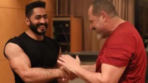تامر حسني وخالد الصاوي في تحدي الجيم وكل سنة وانت طيب