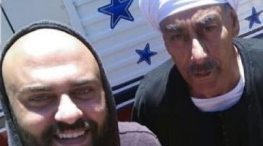 أحمد صلاح حسني مع أحمد بدير من كواليس تصوير “حكايتي”