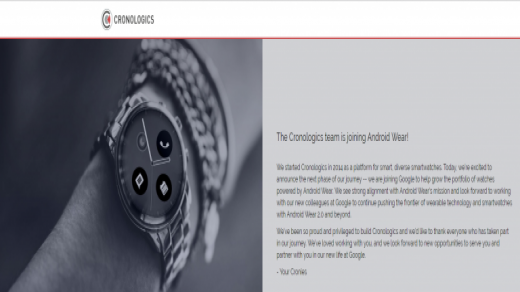 شركة قوقل تستحوذ على الشركة Cronologics المتخصصة بصناعة ساعات اندرويد وير