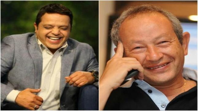 وصلة كوميدية بين نجيب ساويرس ومحمد هنيدى