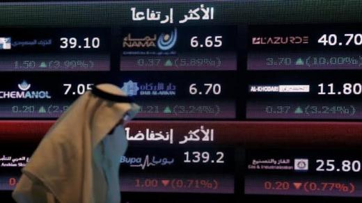 الاسهم السعودية تغلق على ارتفاع في تداولات اليوم