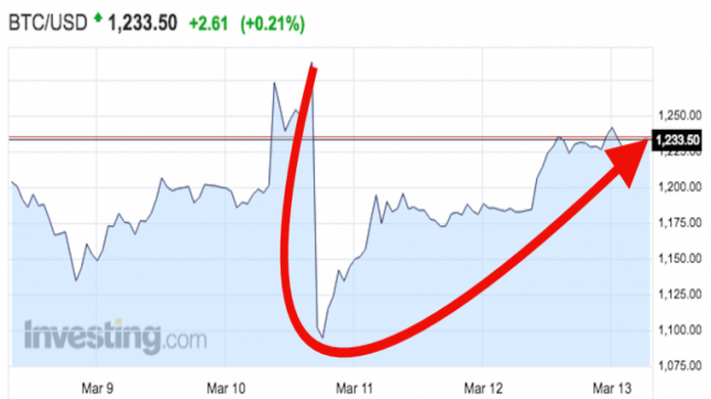 ارتفاع القيمة الخاصة بعملة بيتكوين بنسبة 26 % رغم رفض لجنة الأوراق المالية والبورصات الأمريكية ادراجها في البورضة